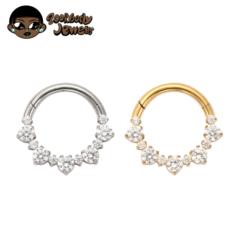Belly Bar Titanium - ASTM F136 TItanium Daith Clicker Nose