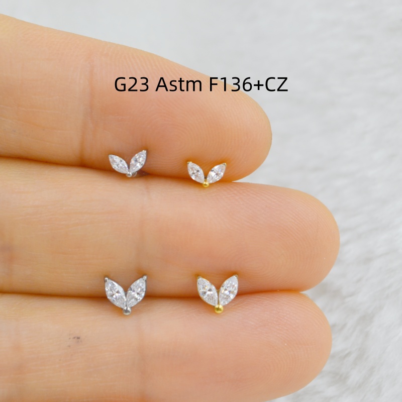 Rook Curved Barbell - Lot10pcs G23 Titanium ASTM F136 CZ
