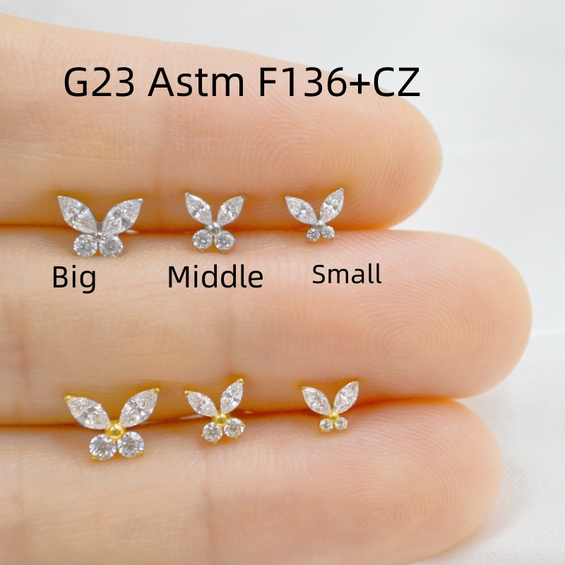 Rook Curved Barbell - 10pcs 16G G23 Titanium Astm F136