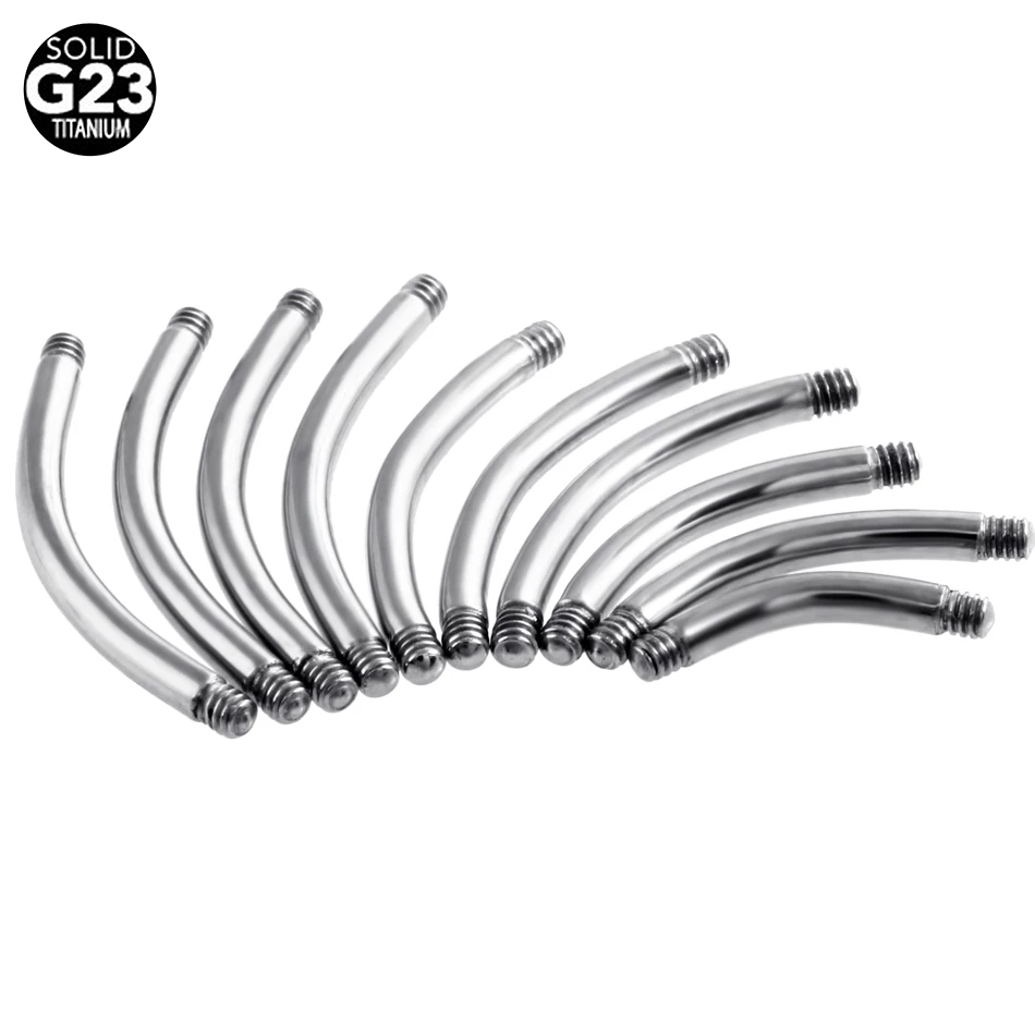 50Pcs/lot G23 Titanium Eyebrow - огляд і ціна Belly Bar Titanium