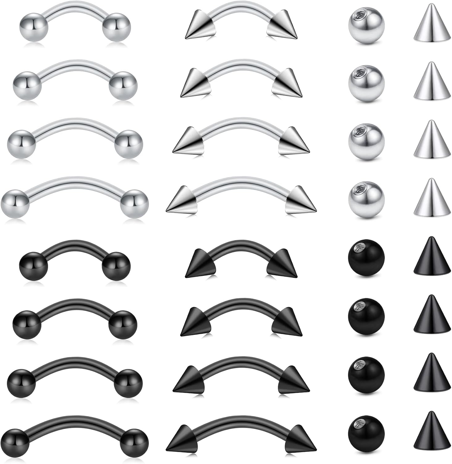 32pc/set Surgical Steel Curved - огляд і ціна Rook Curved Barbell