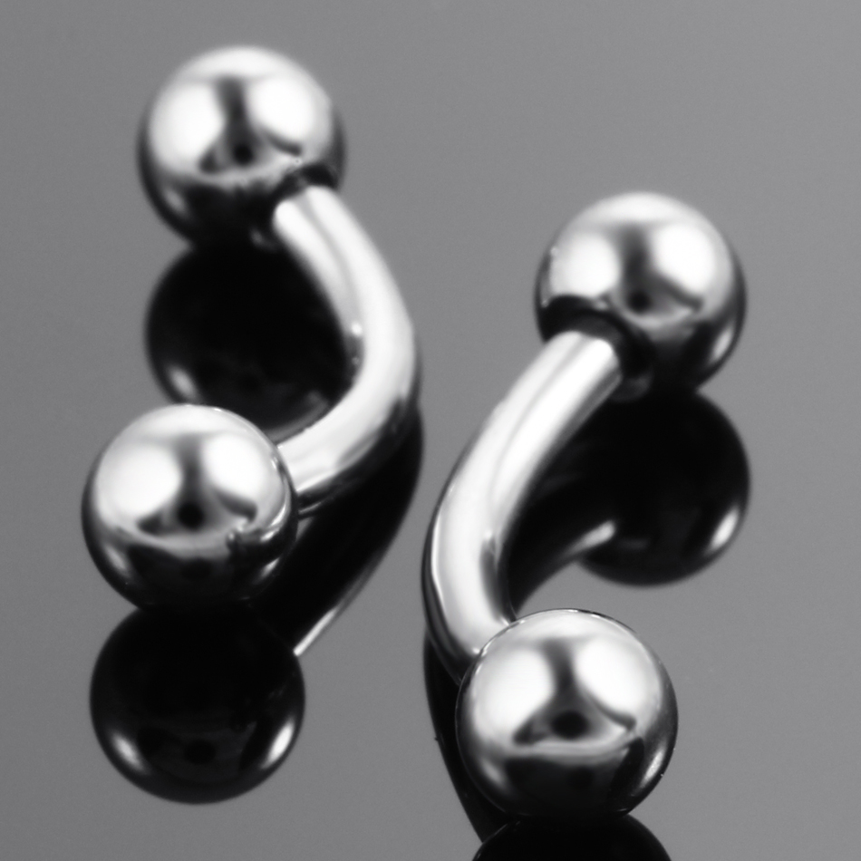 10Pcs/lot Steel Eyebrow Banana - огляд і ціна Rook Curved Barbell