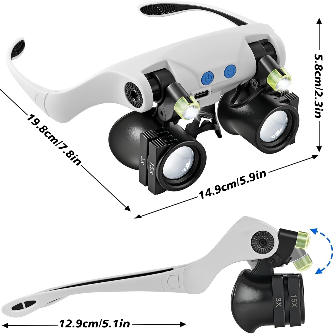 Head-mounted LED Magnifying Gl - огляд і ціна Body Jewelry Display Case