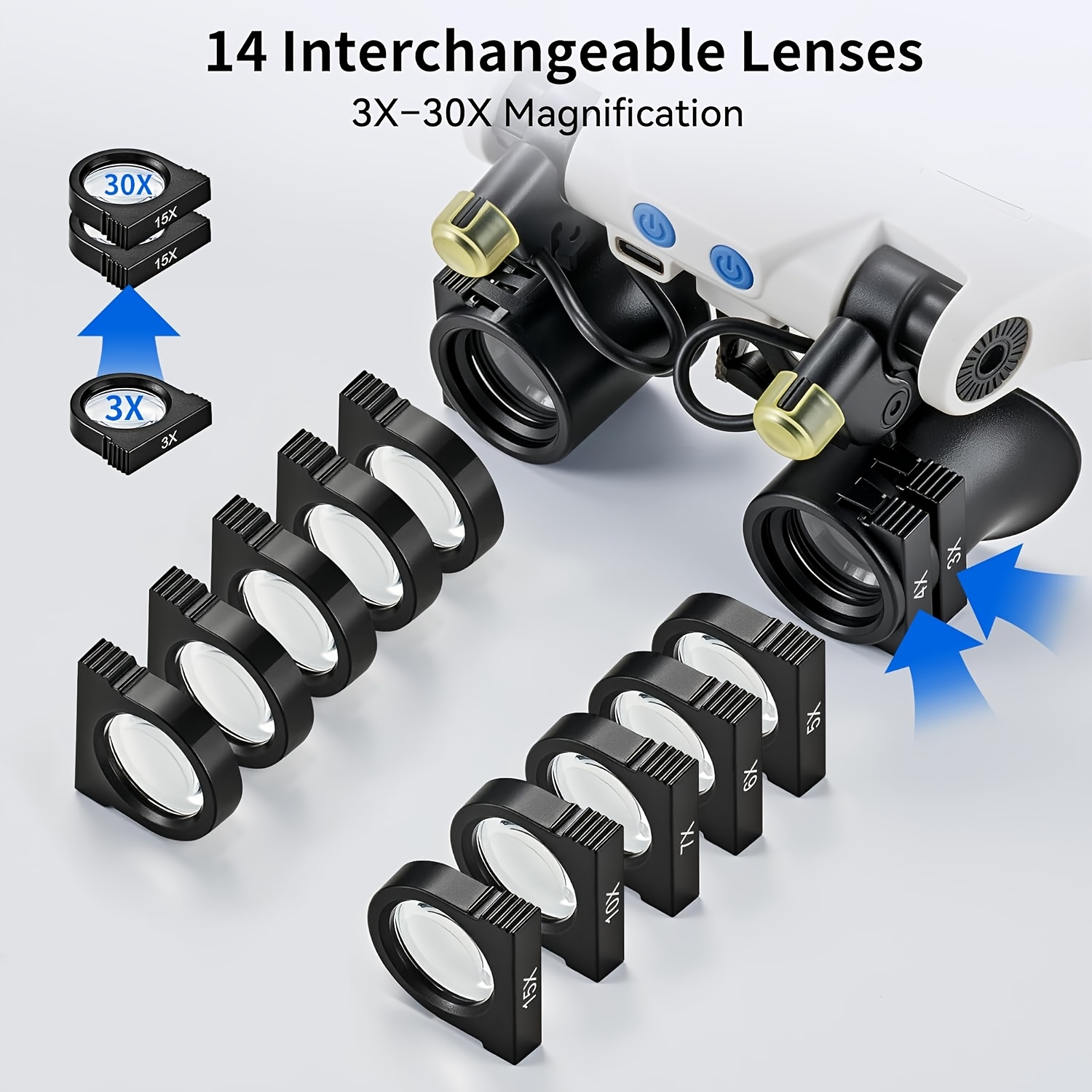 Head-mounted LED Magnifying Gl - огляд і ціна Body Jewelry Display Case