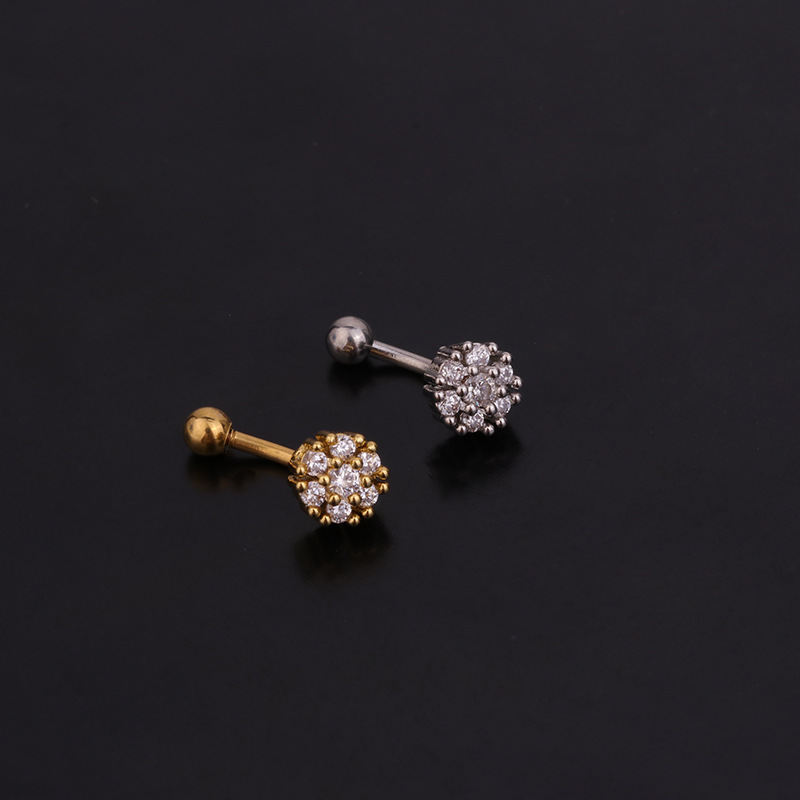1PC Flower Crown CZ Eyebrow Ri - огляд і ціна Rook Curved Barbell