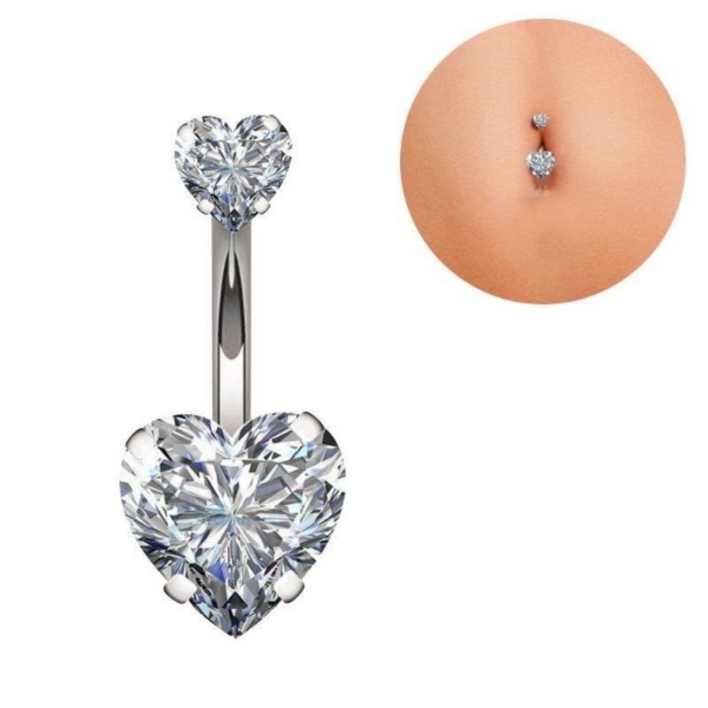 Heart Round Double Head Zircon - огляд і ціна Body Jewelry Charms