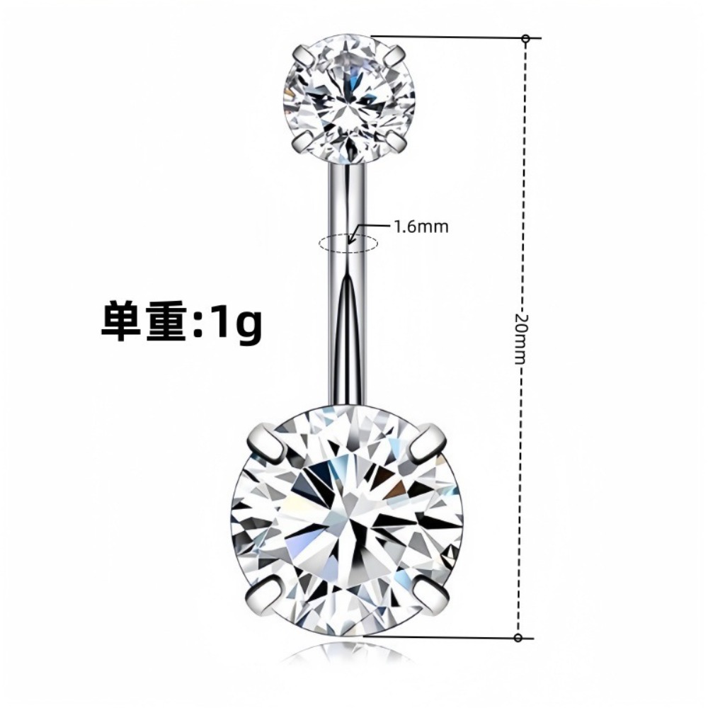 Heart Round Double Head Zircon - огляд і ціна Body Jewelry Charms