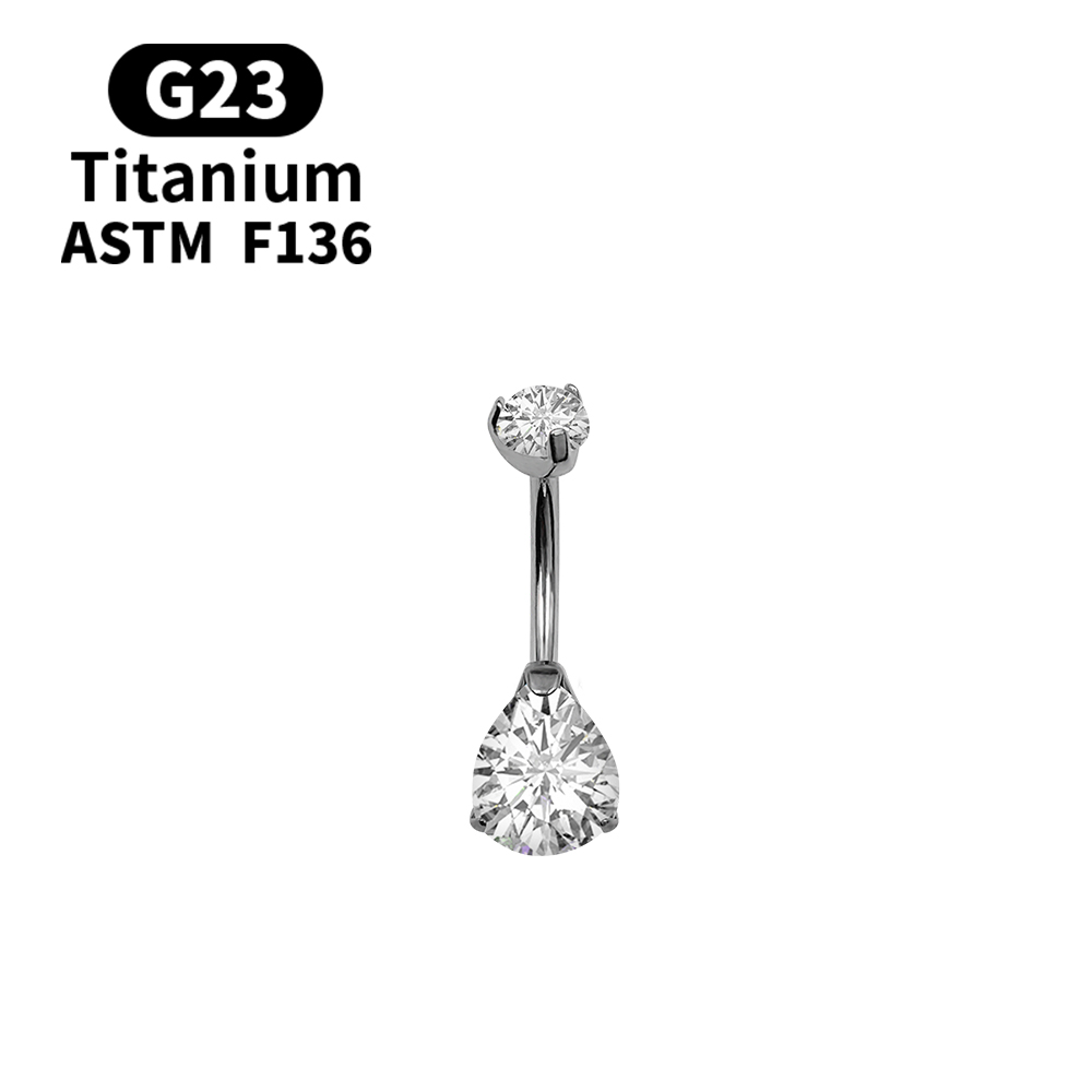 14G Navel Piercing Belly Butto - огляд і ціна Belly Bar Titanium