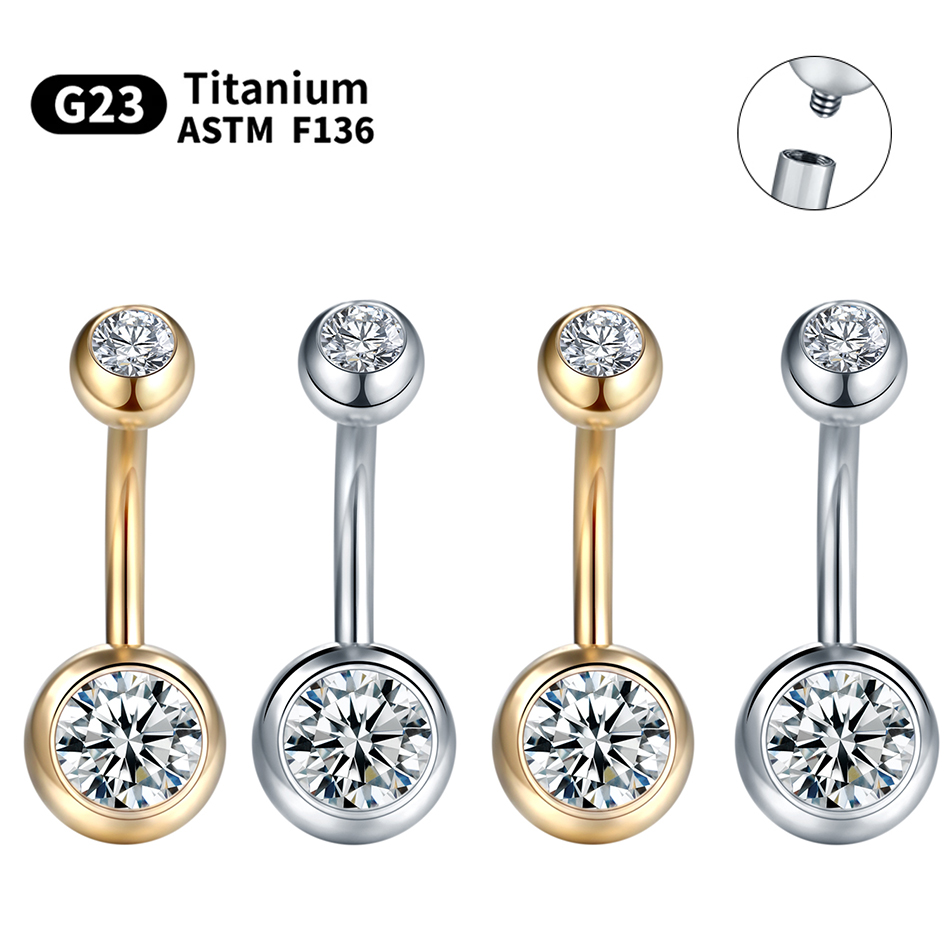 1PC G23 Titanium 14G Gold Colo - огляд і ціна Belly Bar Titanium