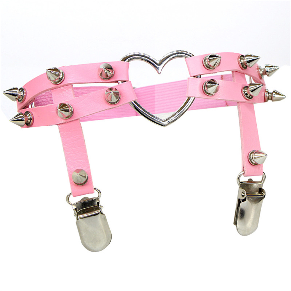 1Pcs Women Punk Goth Heart PU  - огляд і ціна Body Jewelry Types