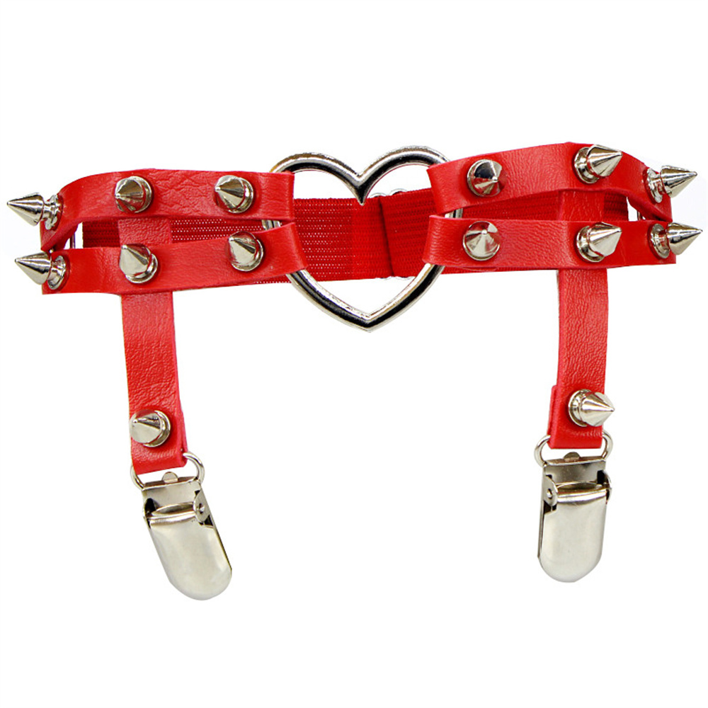 1Pcs Women Punk Goth Heart PU  - огляд і ціна Body Jewelry Types