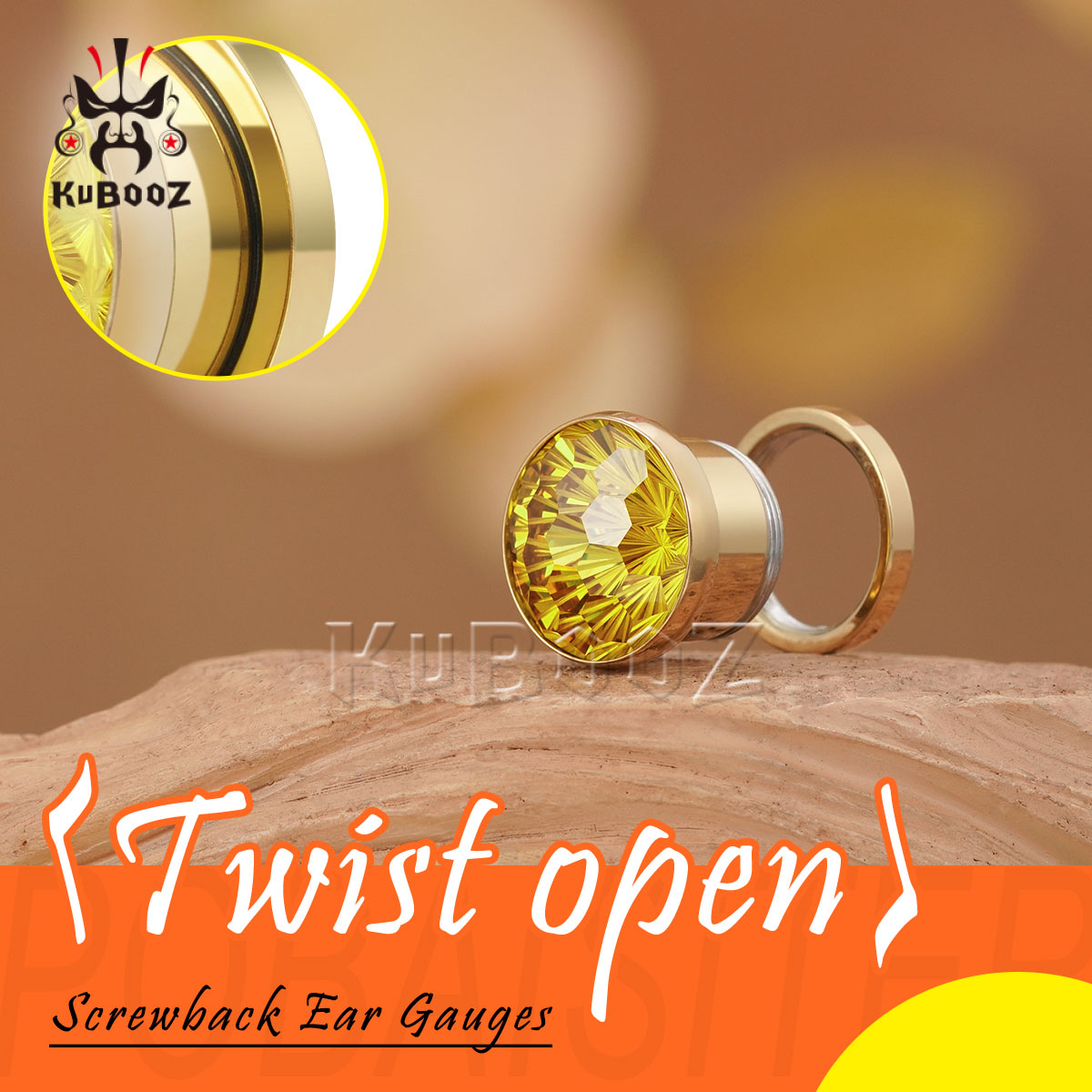 2PCS Shiny Yellow Crystal Diam - огляд і ціна Yellow Body Jewelry