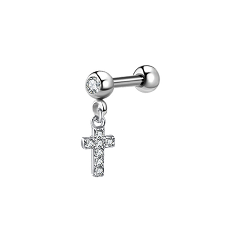 1PCS Moon Ear Cartilage Stud E - огляд і ціна Rook Curved Barbell