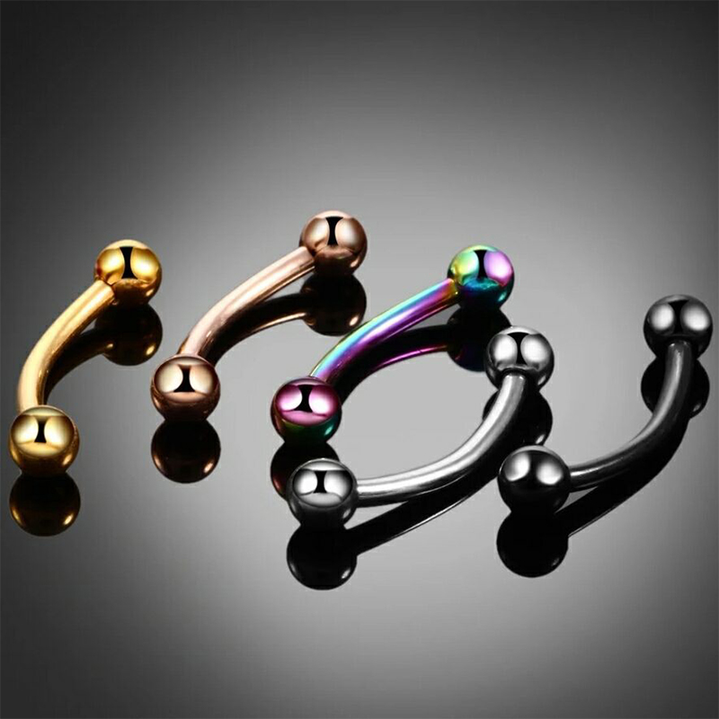 20pc/set Steel Eyebrow Banana  - огляд і ціна Rook Curved Barbell