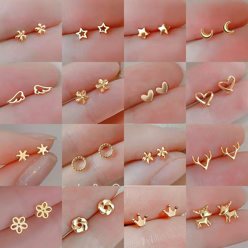 Korean Minimalism Gold Color S - огляд і ціна Body Jewelry Hypoallergenic