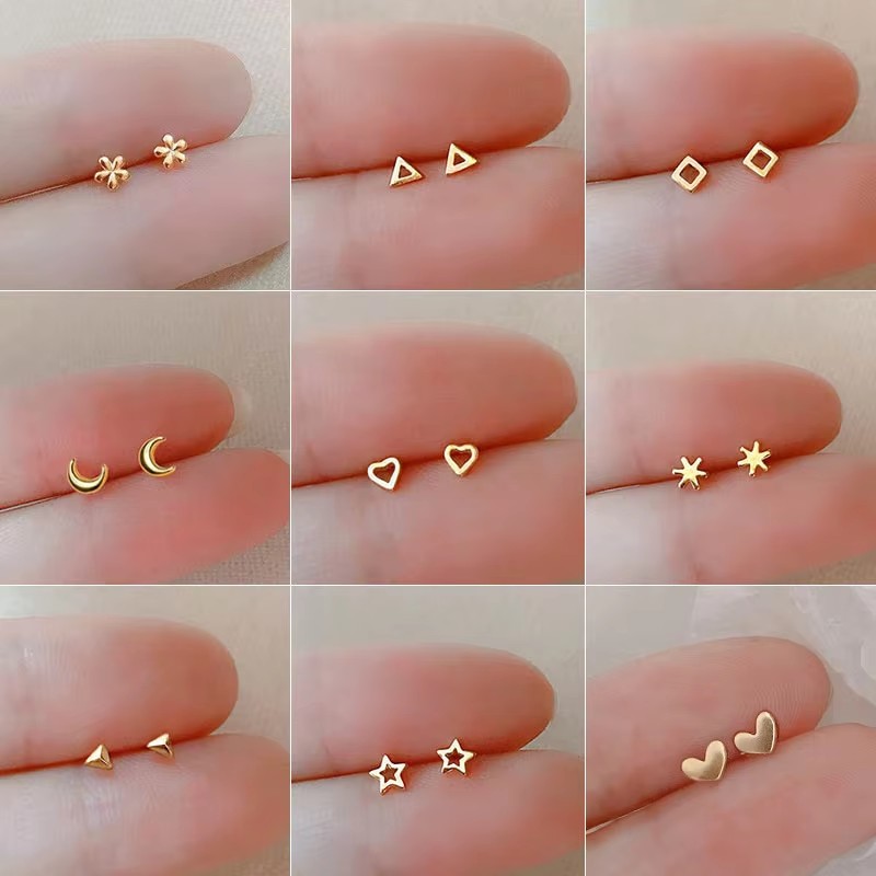 Korean Minimalism Gold Color S - огляд і ціна Body Jewelry Hypoallergenic