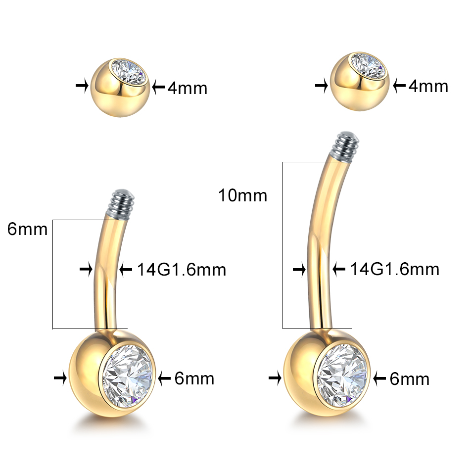 1Pc G23 Titanium Belly Button  - огляд і ціна Belly Bar Titanium