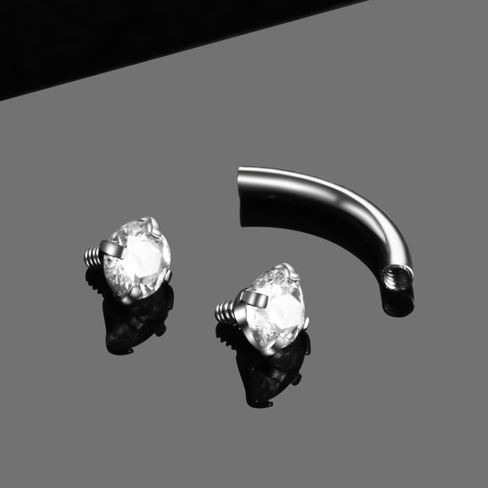 1PC Steel Curved Barbell Pierc - огляд і ціна Rook Curved Barbell