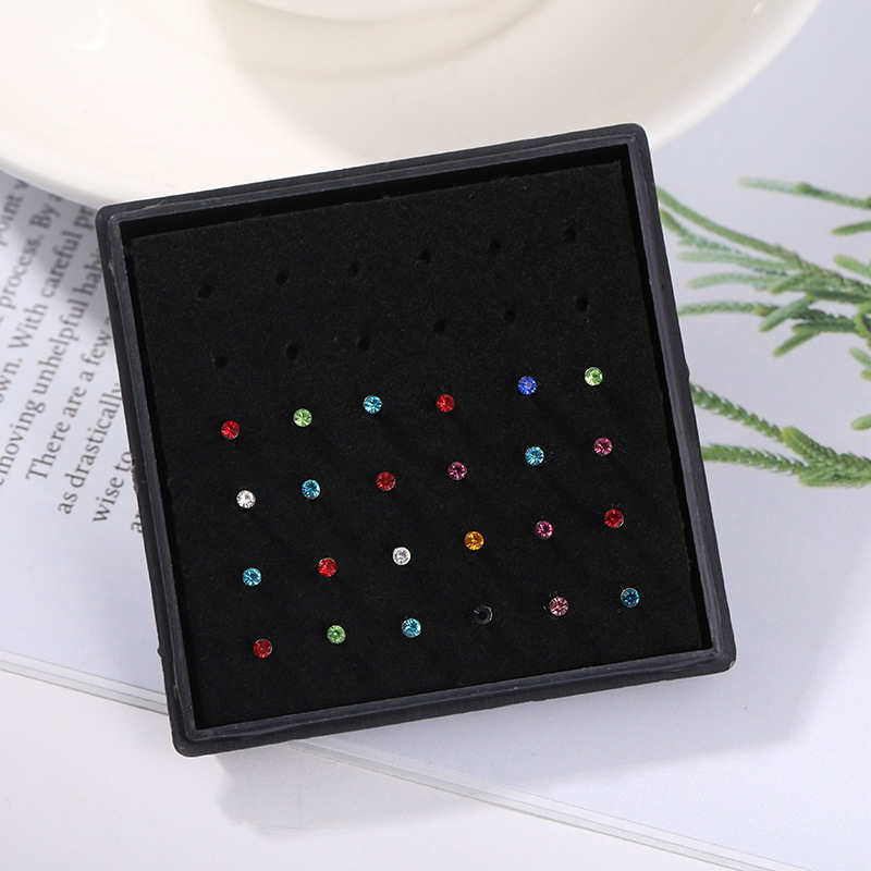 24pcs/box Crystal Nose Ring St - огляд і ціна Body Jewelry Display Case