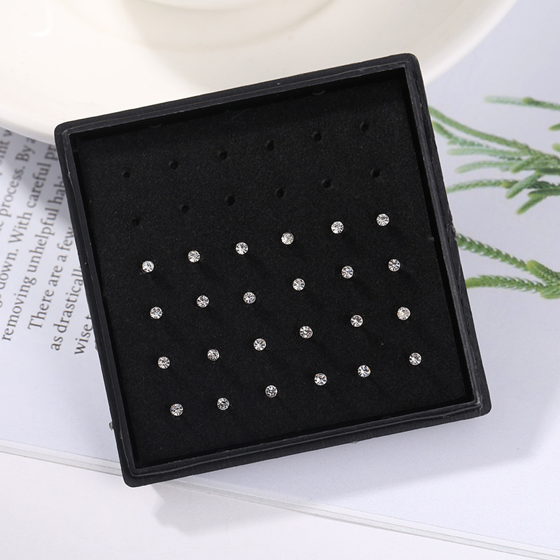 24pcs/box Crystal Nose Ring St - огляд і ціна Body Jewelry Display Case