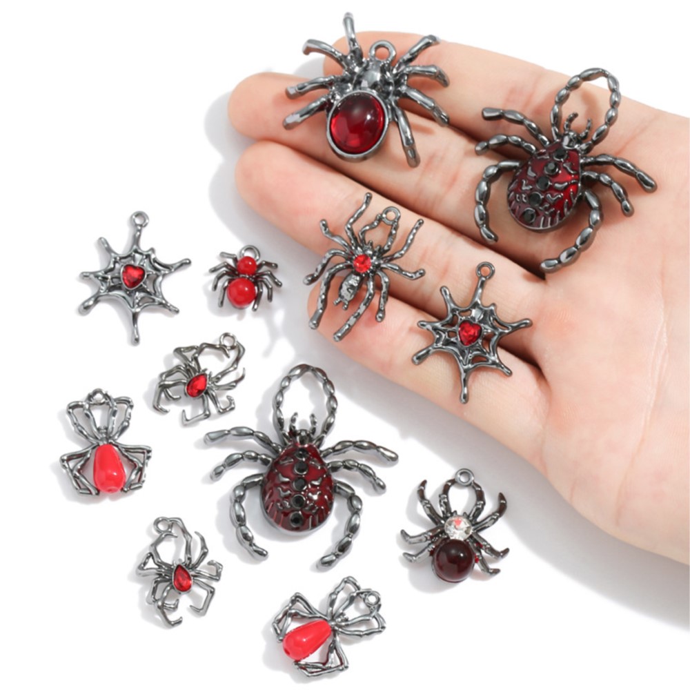 5pcs Gothic Black Spider Charm - огляд і ціна Body Jewelry Y2K
