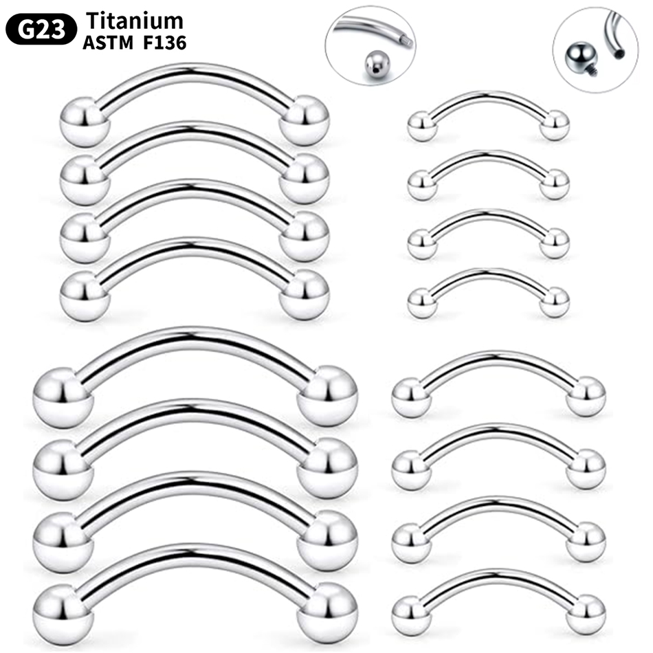 1Pc Titanium Piercing Curved B - огляд і ціна Rook Curved Barbell