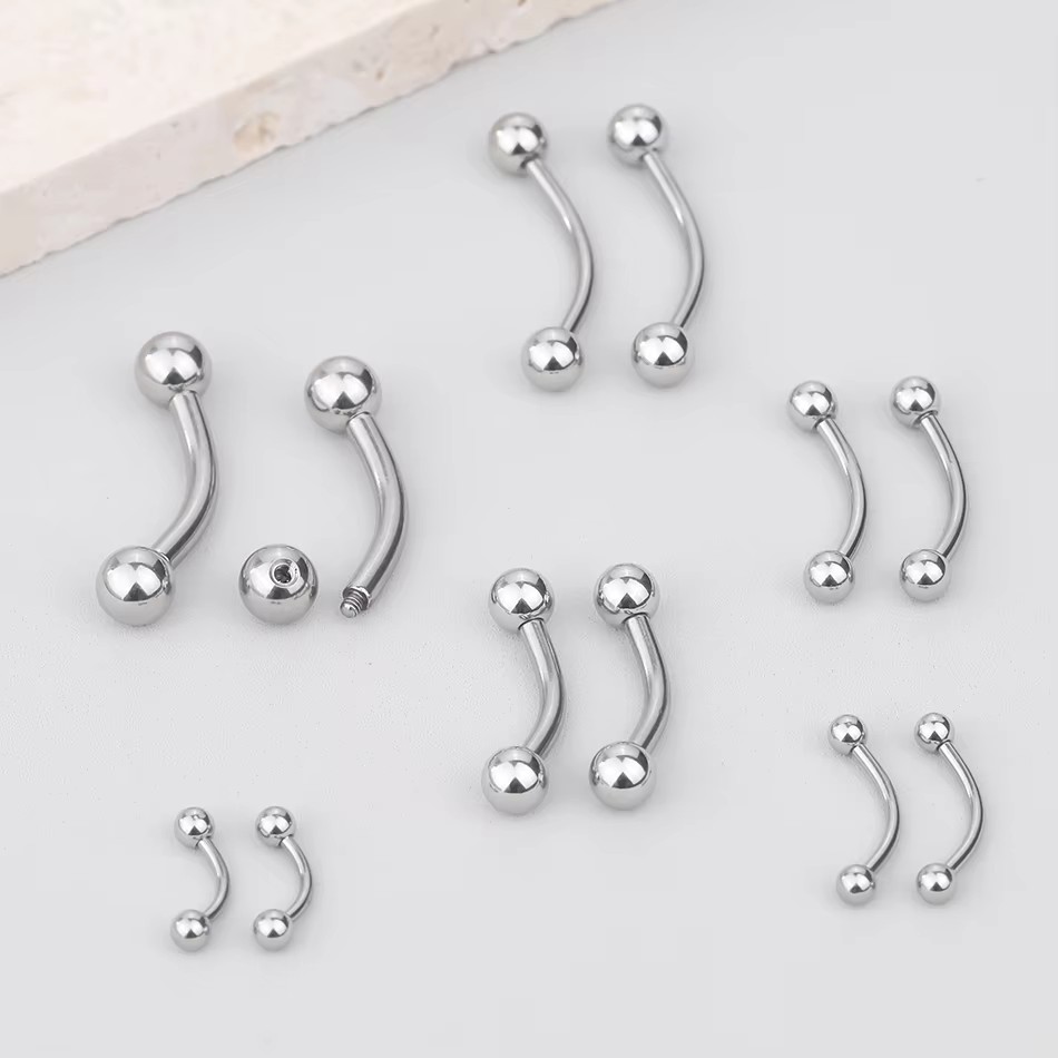 1Pc Titanium Piercing Curved B - огляд і ціна Rook Curved Barbell