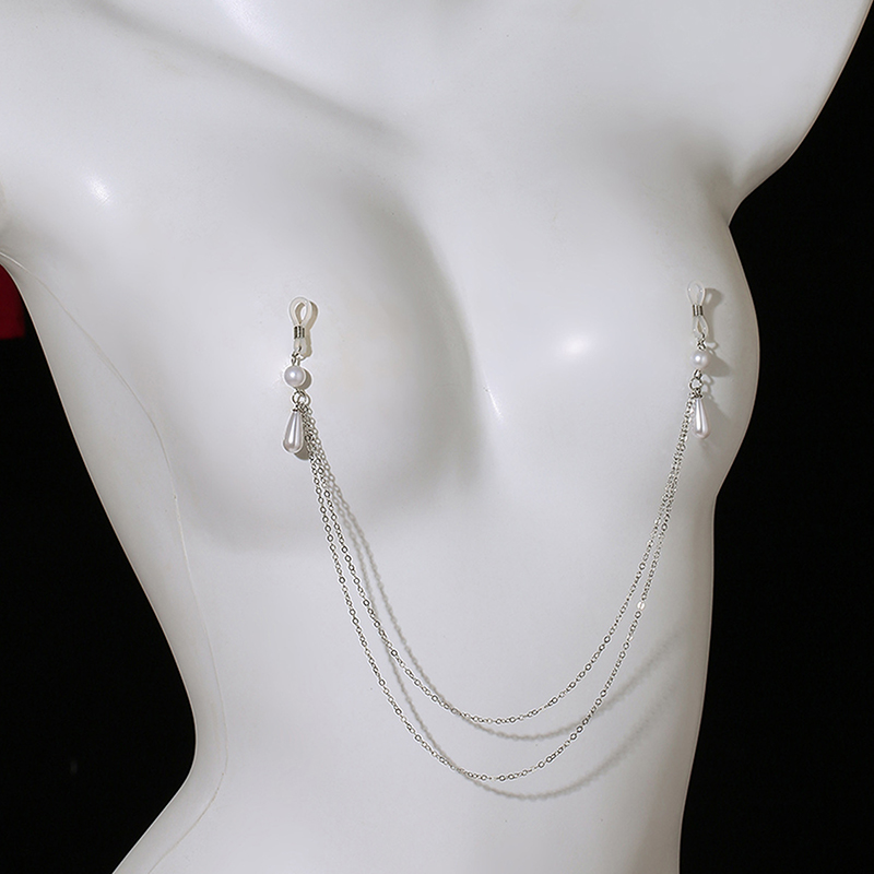Sexy Metal Pearl Tassel Chest  - огляд і ціна Body Jewelry Charms