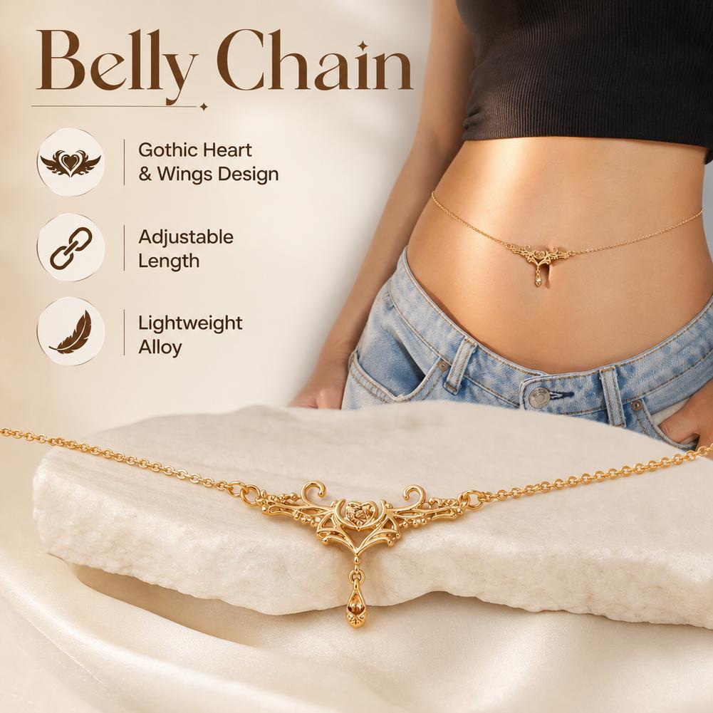 Gothic Heart Flame Waist Chain - огляд і ціна Body Jewelry Y2K