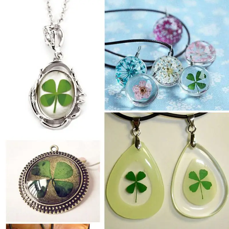 12Pcs Lucky Dried Leaf Clover  - огляд і ціна Body Jewelry Display Case